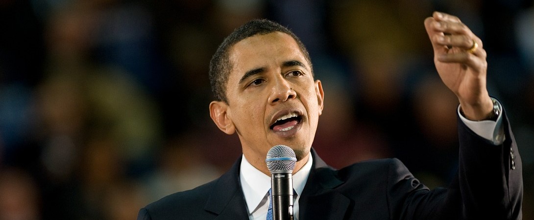 Obama giving a speech