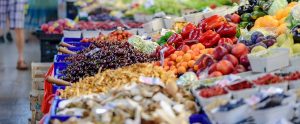 vegetables in a farmers market