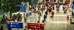 crowded airport