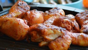 cooked chicken on a barbeque