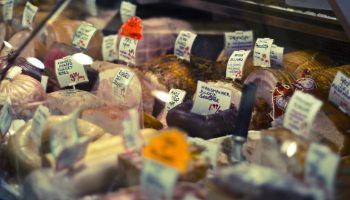 local meat in a butcher's shop