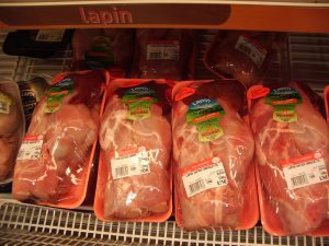 meat in plastic container