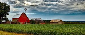 a farm in the countryside