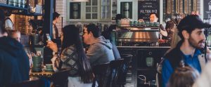 people sitting in a restaurant