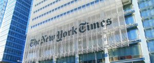 The front of New York Times headquarters