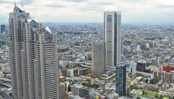 aerial view of Tokyo