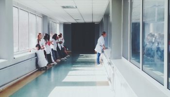 doctors standing in a hospital hallway
