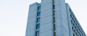 a steel tower block