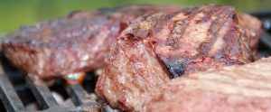 steak on a barbecue