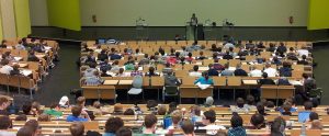 students sitting in a university lecture