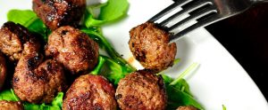 meatball on a fork