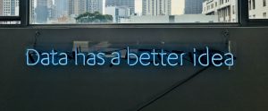 data better idea neon sign