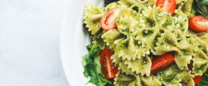 pesto pasta with cheese