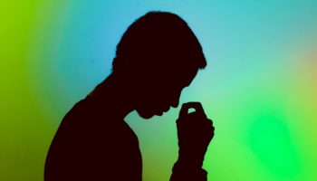 sad person silhouette