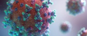 Drawing of a coronavirus