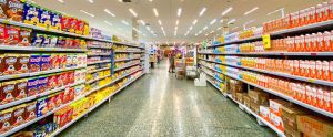 Grocery store aisle.
