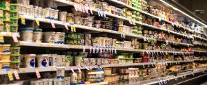 grocery store shelves