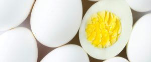 hard-boiled egg cut in half