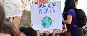 climate change protest sign there is no planet b