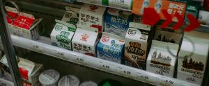 cartons of milk for sale convenience store Shenzhen Guangdong Province China