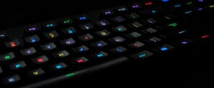 lit up keyboard