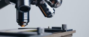 close-up of microscope