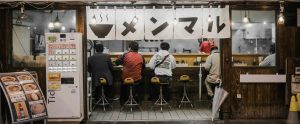 people eating at restaurant Taito City Japan