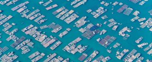large array of fish farms