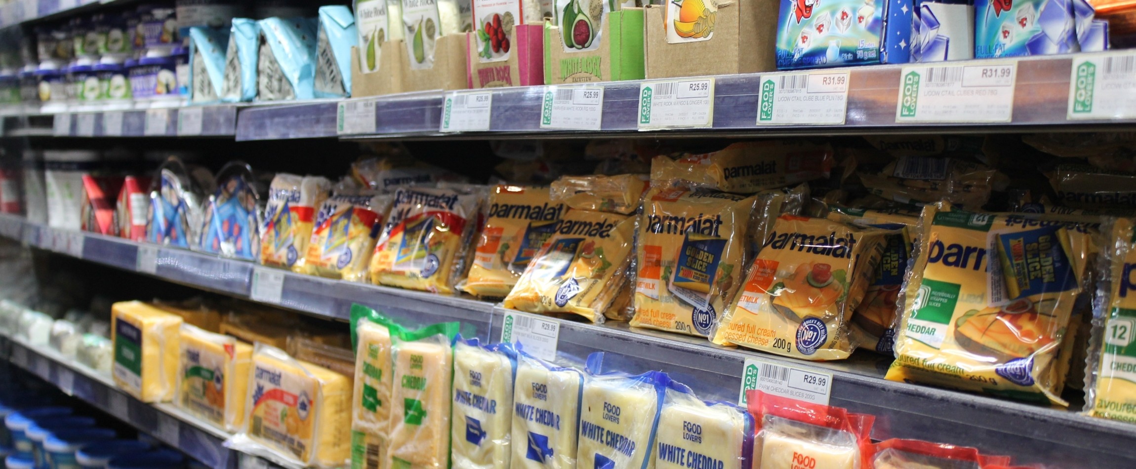 supermarket shelves cheese aisle