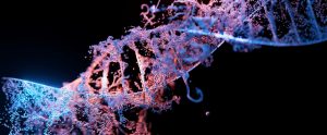 artistic rendering of DNA strand