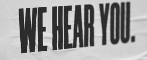 we hear you poster